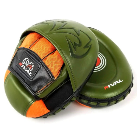 Mesh ventilation top of Rival RPM80 khaki punch mitts