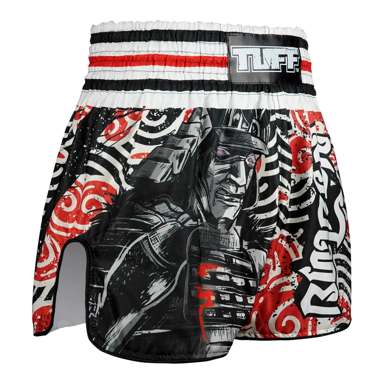 RMS102 TUFF High-Cut Retro Muaythai Shorts Waves of Bushido Elegance