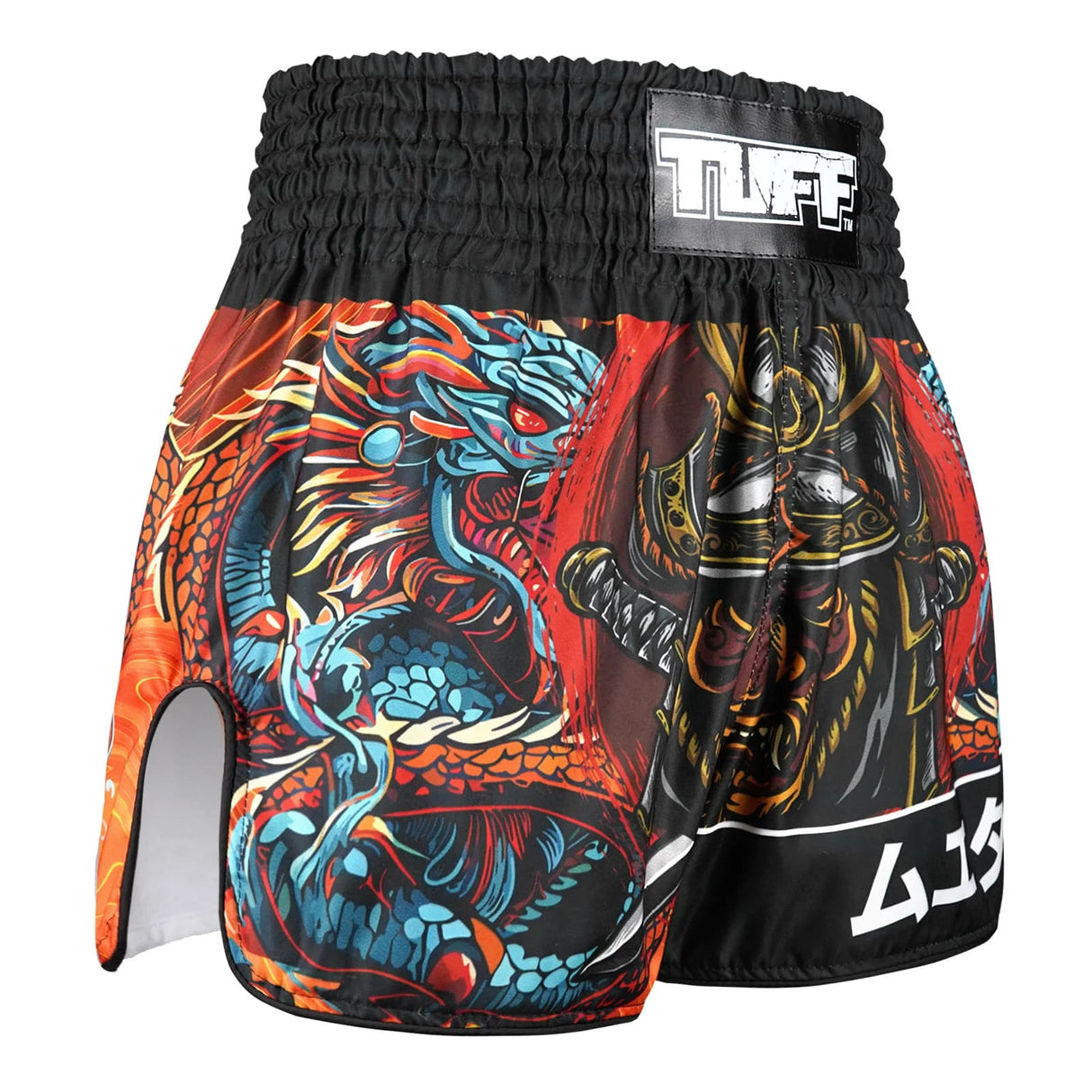 RMS103 TUFF High-Cut Retro Muaythai Shorts Seraphic Seiryu Samurai Saga