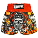 RMS108 TUFF High-Cut Retro Muaythai Shorts Graybeard and The Eagle