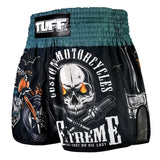 RMS109 TUFF High-Cut Retro Muaythai Shorts The Skull Rider