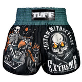 RMS109 TUFF High-Cut Retro Muaythai Shorts The Skull Rider