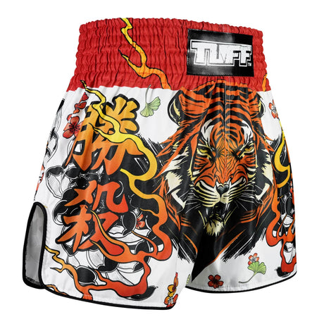 RMS110 TUFF High-Cut Retro Muaythai Shorts Tora Chikara Power of Tiger