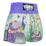 RMS112 TUFF High-Cut Retro Muaythai Shorts Yugana Kujaku The Elegance Peacock