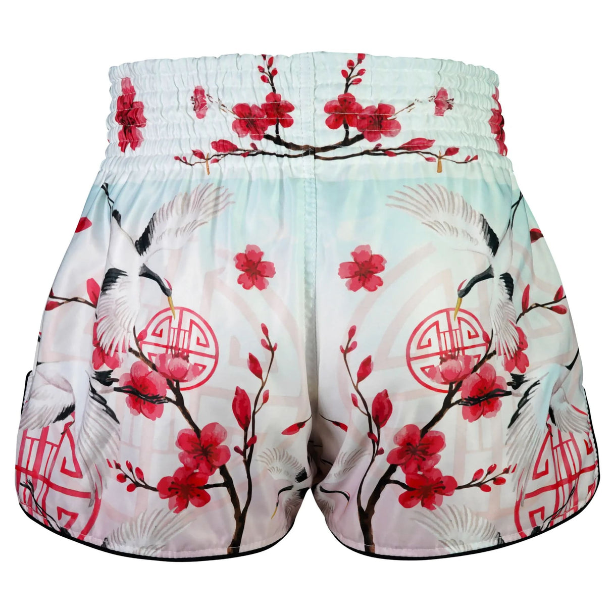 RMS114 TUFF High-Cut Retro Muaythai Shorts Akai Tsuru The Red Crane