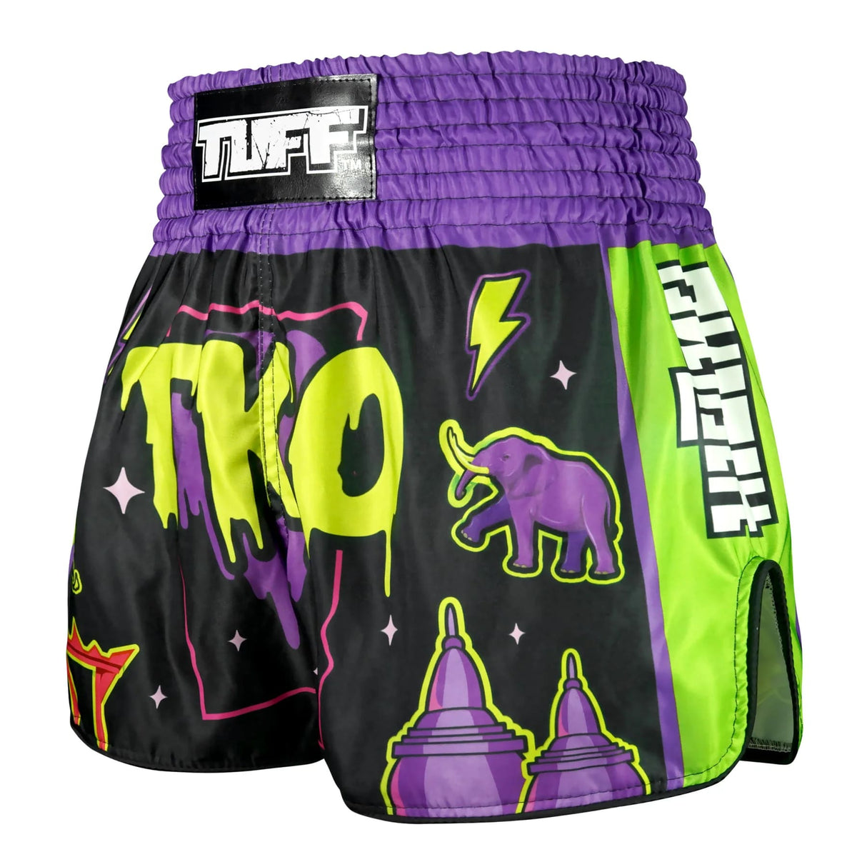 RMS118 TUFF High-Cut Retro Muaythai Shorts The TKO Night