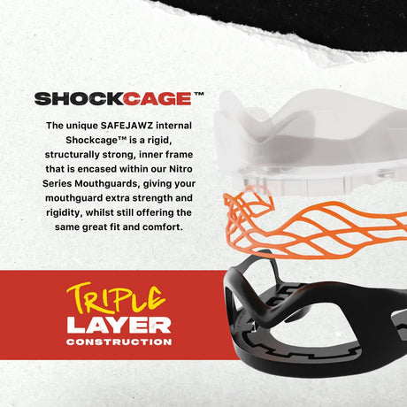 SafeJawz Nitro Mouth Guard Black-Red