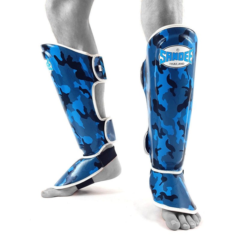 Sandee Shin Guards Camo Blue