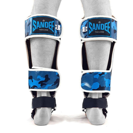 Sandee Kids Shin Guards Camo Blue