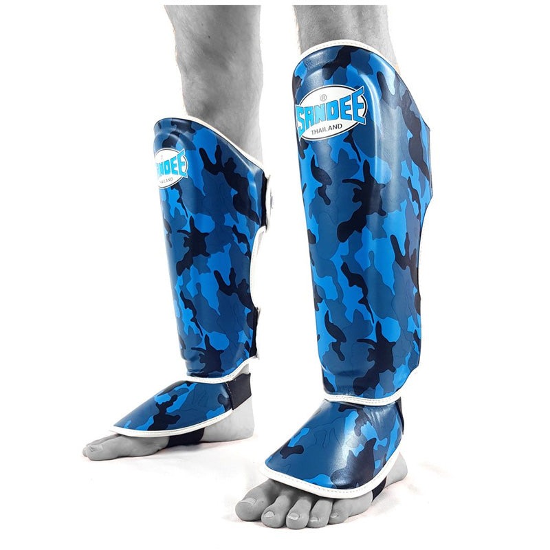 Sandee Shin Guards Camo Blue