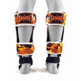 Sandee Shin Guards Camo Orange