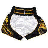 Twins Special Muaythai Shorts - DRAGON White-Black