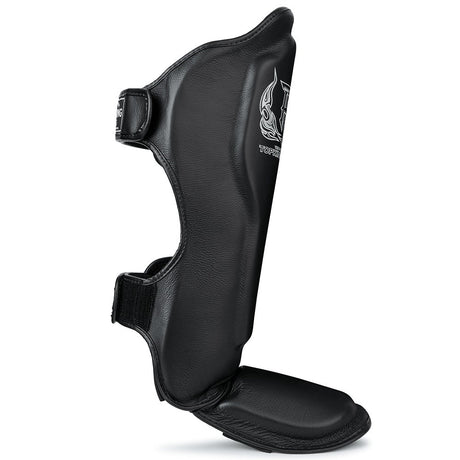 Top King TKSGP-GL Pro Leather Shin Guards Black