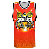 TT104 TUFF Tank Top Red Chinese Dragon and Tiger