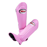 Twins SGL10 Leather Shin Guards Pink