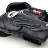 Twins Special BGVL6 Long-Cuff Boxing Gloves Black-Black