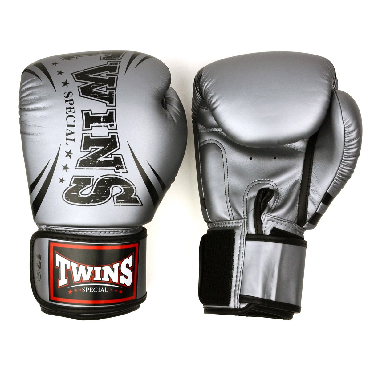 Twins Special FBGVDM3-TW6 Synthetic-Leather Boxing Gloves - Grey