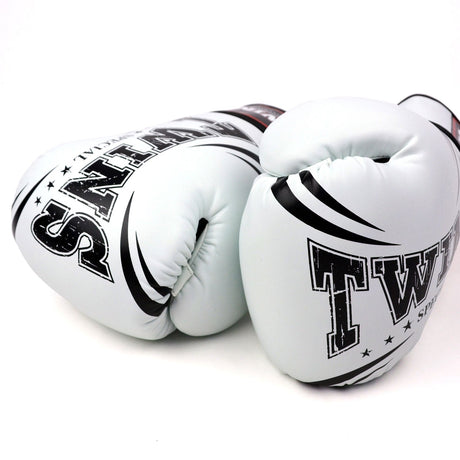 Twins Special FBGVDM3-TW6 Synthetic-Leather Boxing Gloves - White