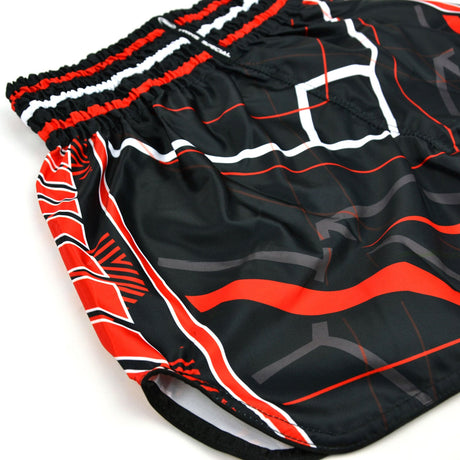 Twins Special Muaythai Shorts - RACING Black-Red