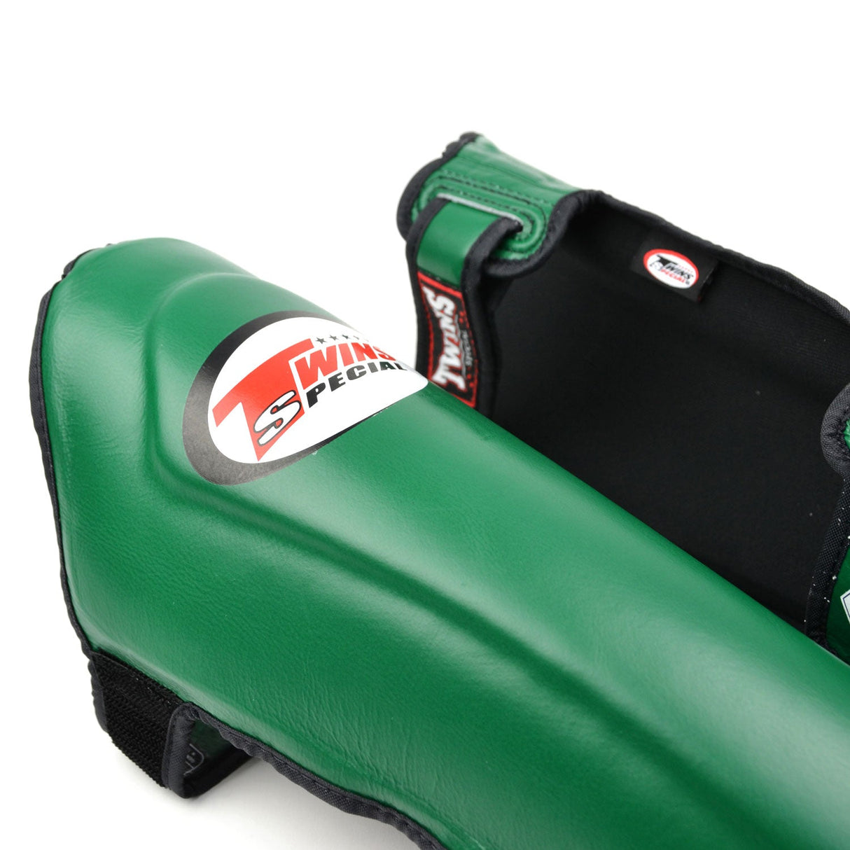 Twins Special SGL10 Leather Shin Pads - Dark Green