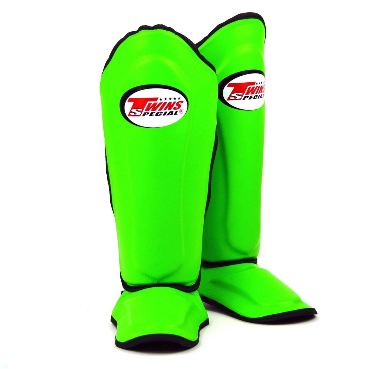 Twins SGL10 Leather Shin Guards Green