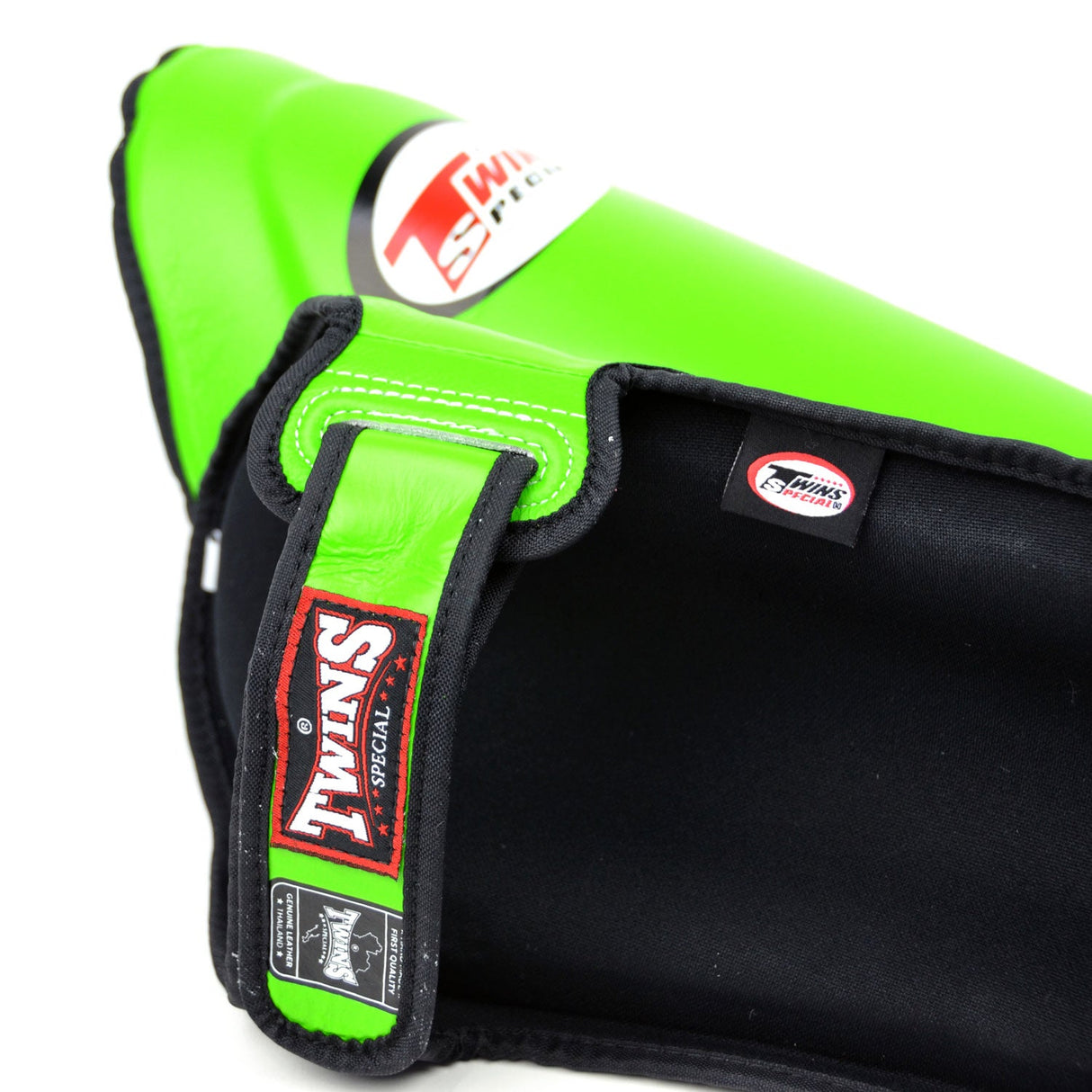 Twins Special SGL10 Leather Shin Pads - Green