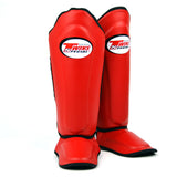 Twins Special SGL10 Leather Shin Pads - Red