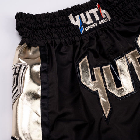 Yuth Hologram Muaythai Shorts Black-Gold
