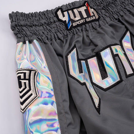 Yuth Hologram Muaythai Shorts Grey-Silver