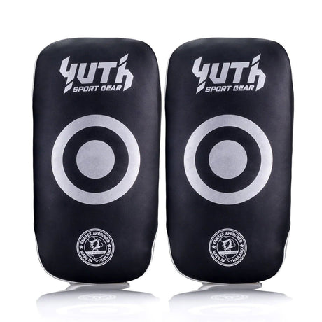 Yuth Thai Kick Pads Black-Silver