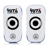 Yuth Thai Kick Pads White-Blue-Red